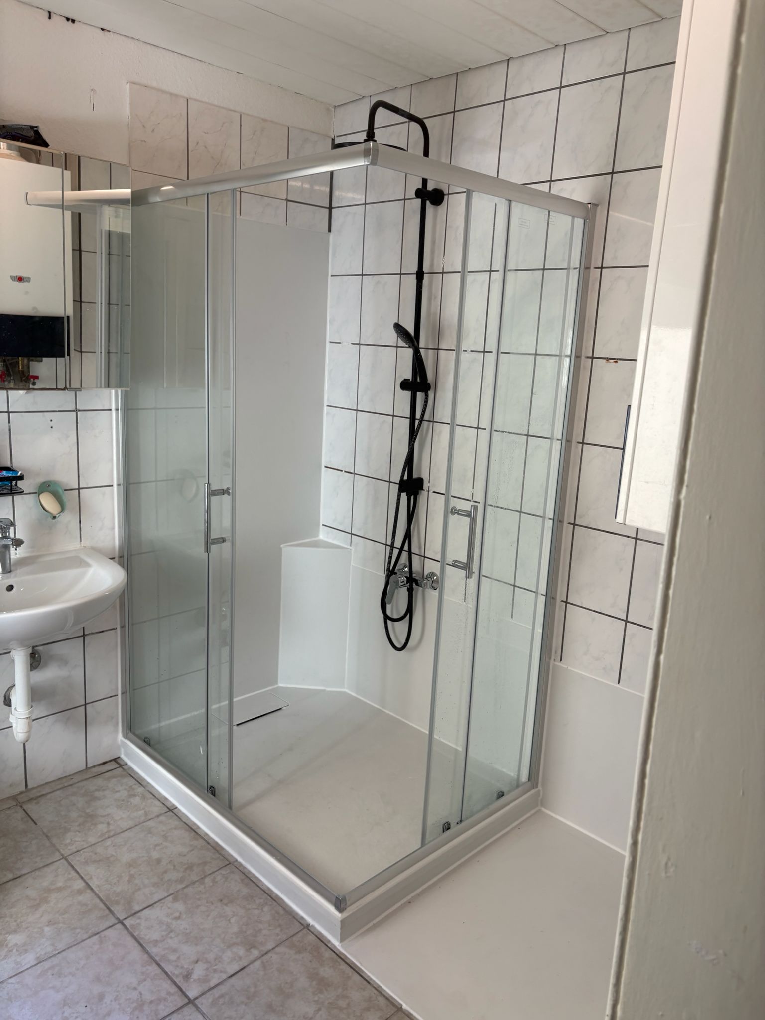 Nachher – barrierearme Dusche